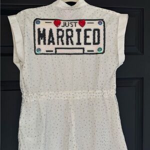 Queen of sparkles romper just married